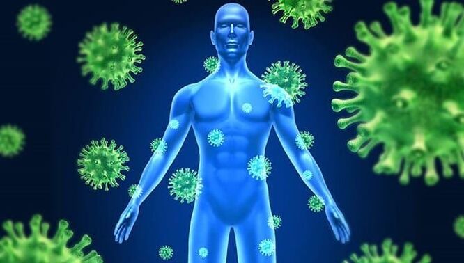 znížená imunita v dôsledku parazitov